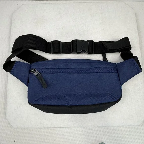 Quiksilver Navy Blue Fanny Pack Belt Bag Adjustable Strap Water-Resistant Zipper - Picture 3 of 16